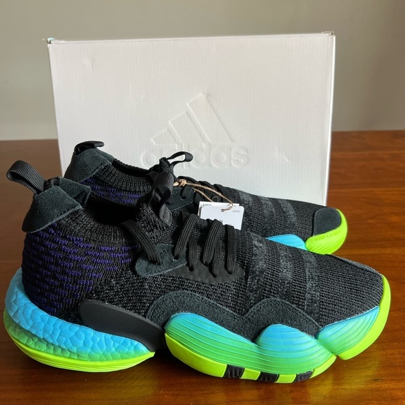 Adidas Trae Young 2 Trae Tlien athletic shoes black green [H06473] new with box - Picture 2 of 7